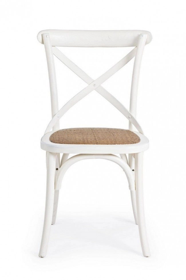 Sedia Cross Bianco in Legno