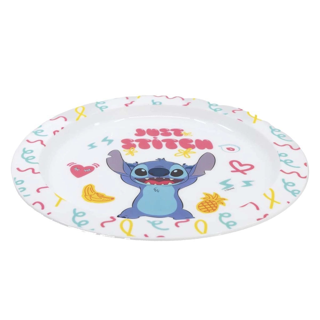 Set 5 Pezzi stoviglie Stitch per Bambini Microondabile Collezione Palms Bianco Disney