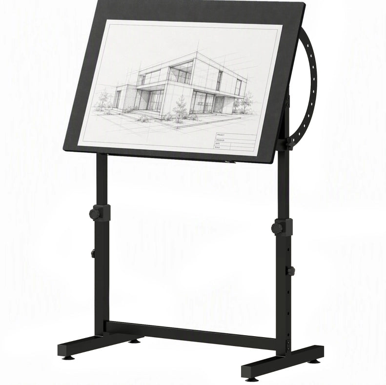 Tavolo da disegno ULEVR 90x60 cm, altezza 70-90 cm e piano inclinabile 0-85¡ã, nero
