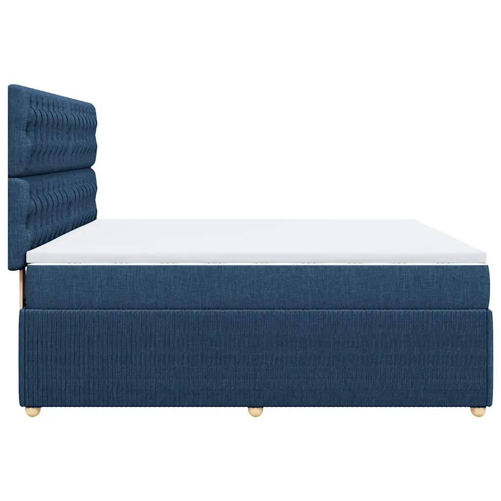 Giroletto a Molle con Materasso Blu 180x200 cm in Tessuto 3292148