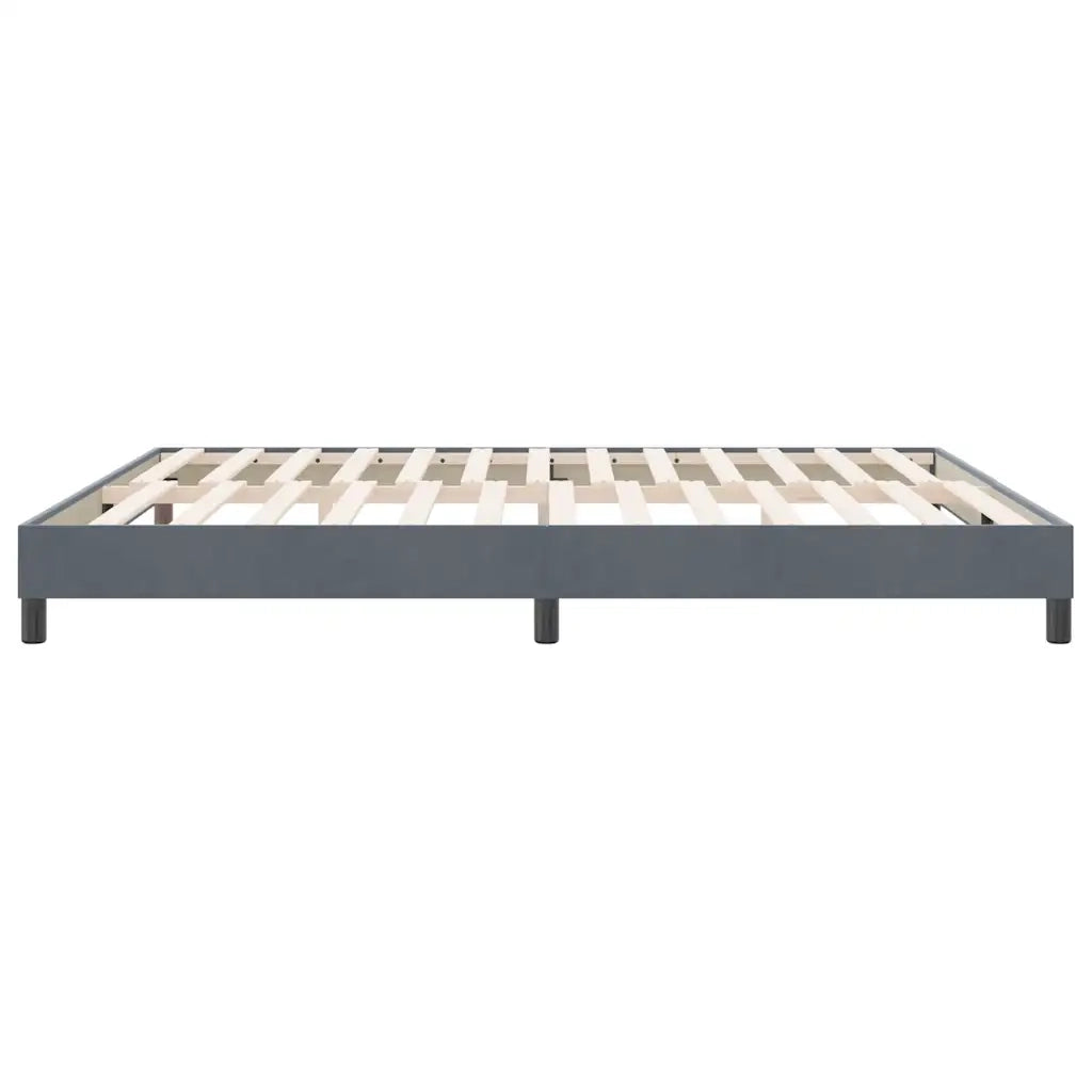 Giroletto senza Materasso-Struttura Letto Grigio Scuro 180x220 cm Velluto