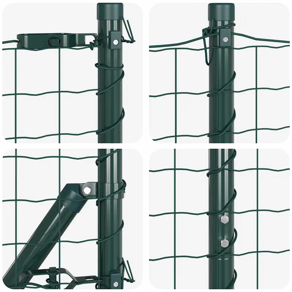 Recinzione da Giardino | Recinzione con Posto Verde 1,2 x 25 m Acciaio e PVC