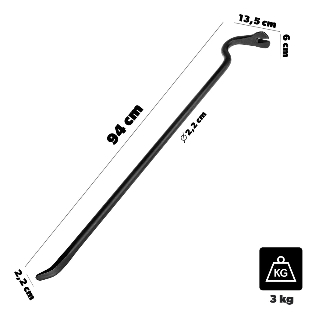 KADAX Forged Bent Crowbar 400 Mm Breszka Brecha Estrattore di chiodi per costruzioni