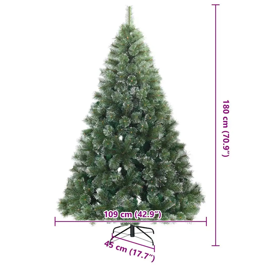 Albero di Natale Artificiale Snodato Foderato di Neve Verde 42019338