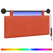 Testiera | Testata sospesa Con luce LED Rosso Arancio Tessuto in Cords