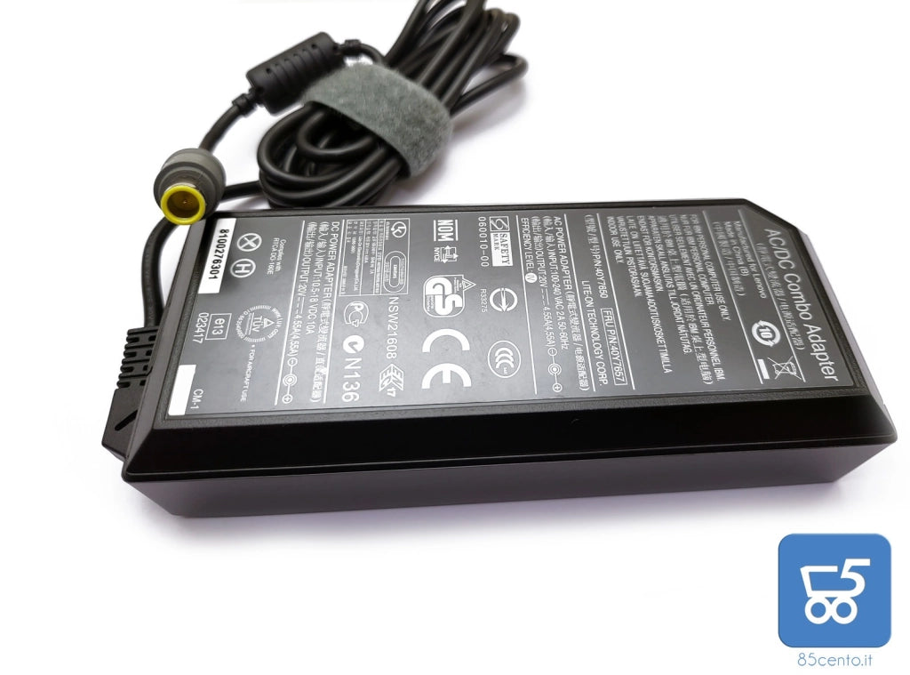 Alimentatore Caricabatteria Originale Lenovo 90W 20V 4,55A ThinkPad Spinotto tondo 7,9 mm x 5,5 mm Usato