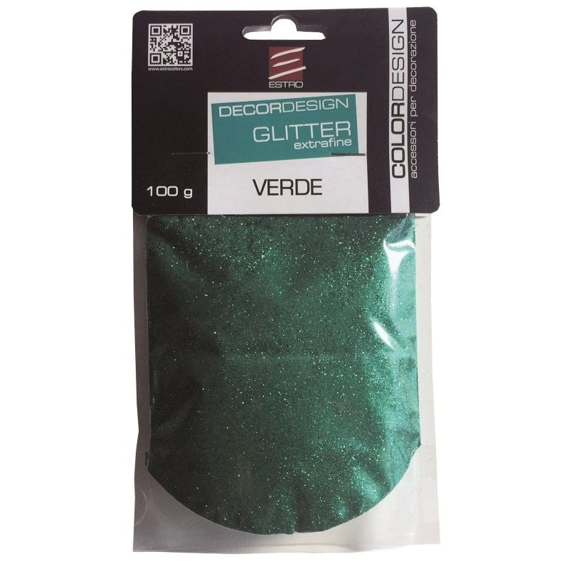 GLITTER COLORE VERDE CONFEZIONE DA 100 GRAMMI