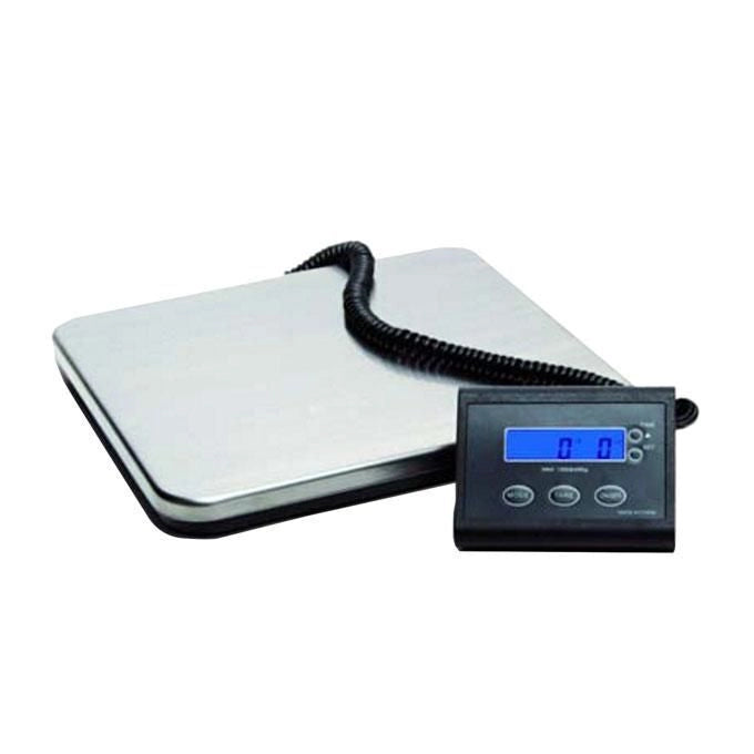 EVA 033293 Bilancia Pesapacchi Elettronica Portata 150 Kg Divisione 50g Piatto Inox Display LCD