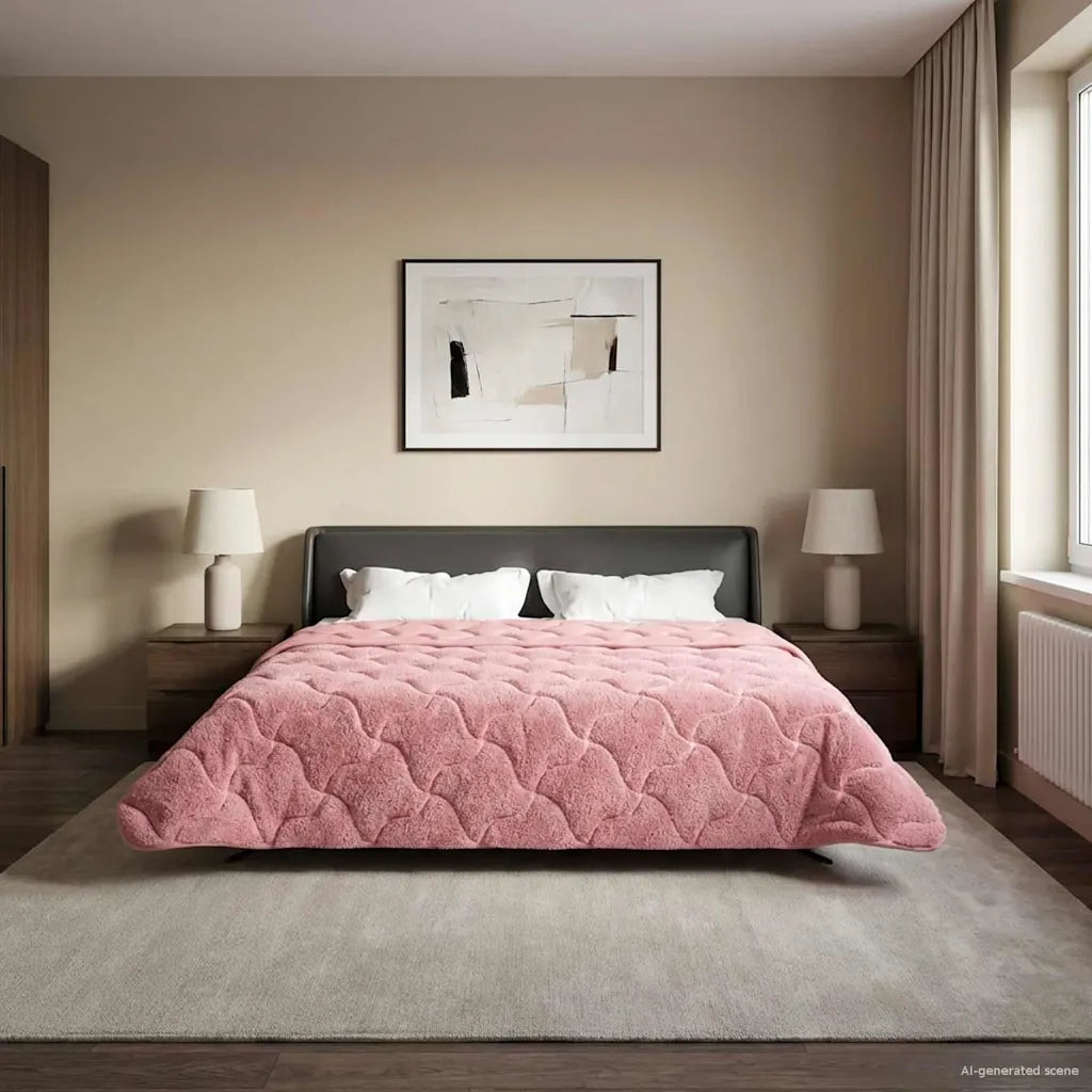 Duvet Invernale 200 x 220 cm Inverno Rosa Traspirante 42026345