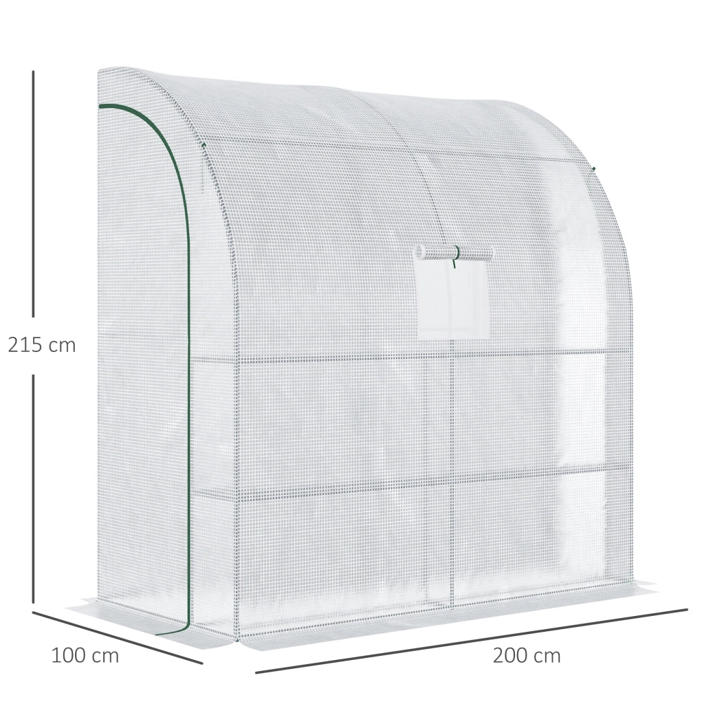Serra da Giardino a 3 Livelli ¨C Zephmum ¨C Verde e Bianco, PE e Acciaio, 200x100x215 cm