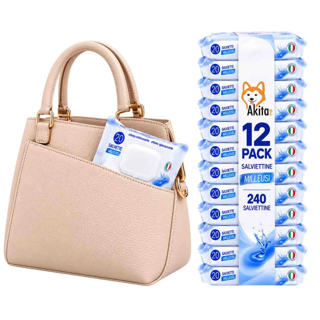 Akitaink 12 Confezioni Salviettine Milleusi Pocket 240 Pz