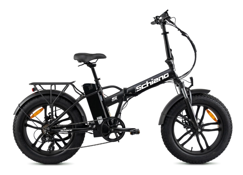 Fat Bike Pieghevole 20" Telaio Alluminio 250w 48v 15ah Nero Opaco cerchi in lega