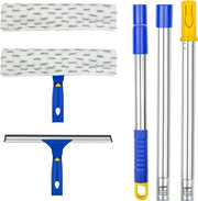 Pulitore per Ramen e Glazen - 30 cm Rasoio con Manico Riscattabile e Pads a Microfibra