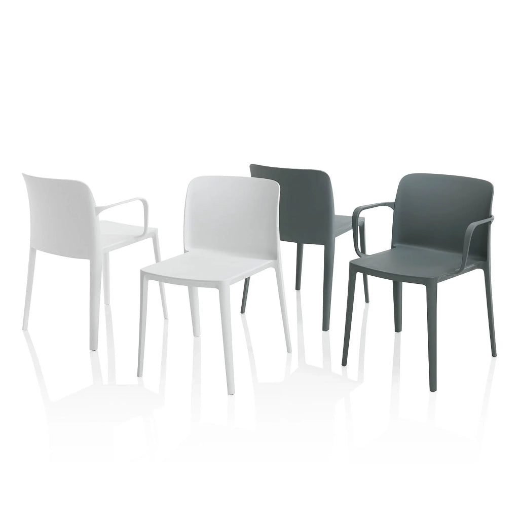Set 4 Sedie da interno/esterno TIMMY colore bianco