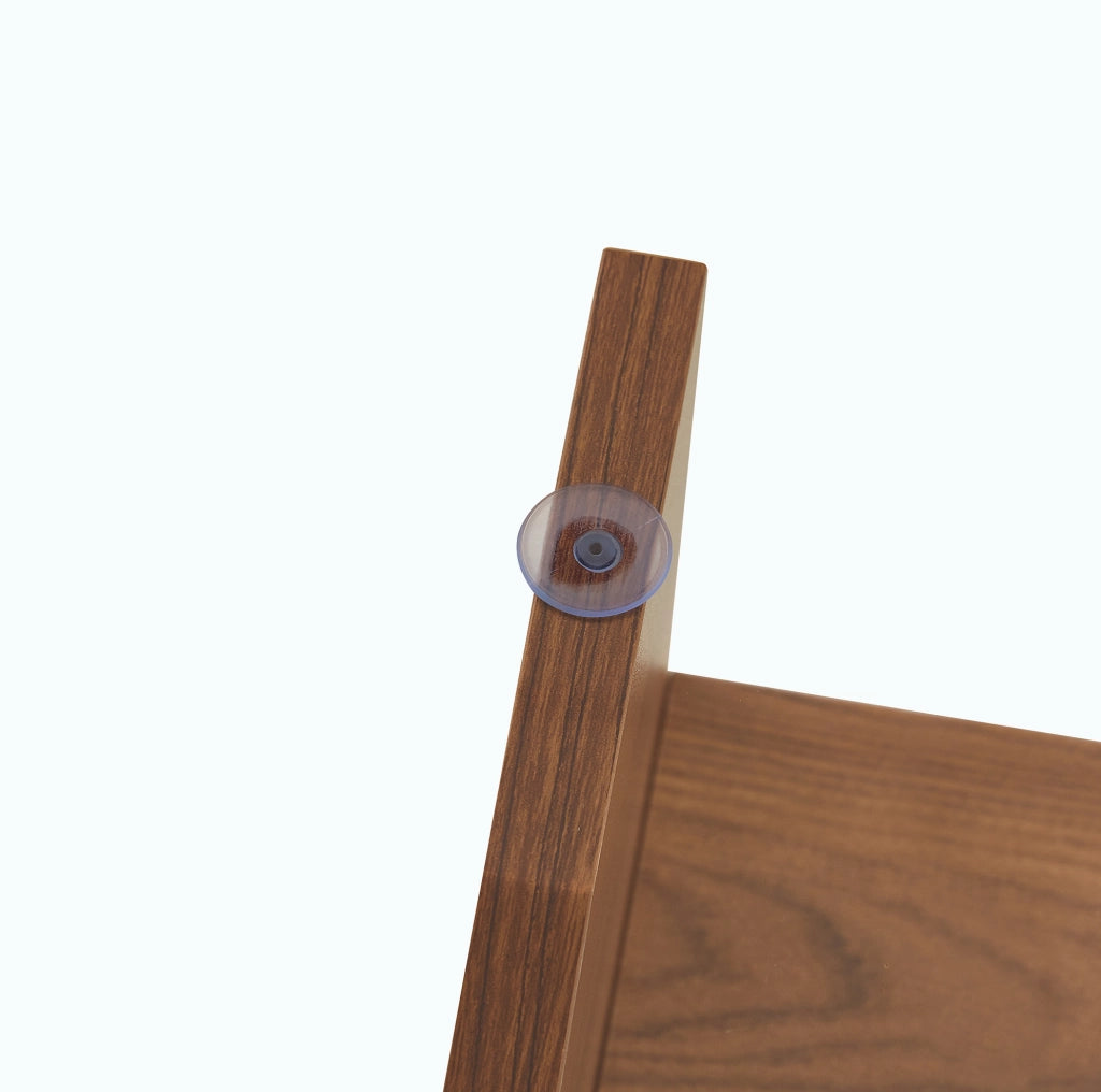 Tavolino Quadrato Moderno in Vetro di Sicurezza con Struttura in MDF Effetto Noce, 80x40 cm