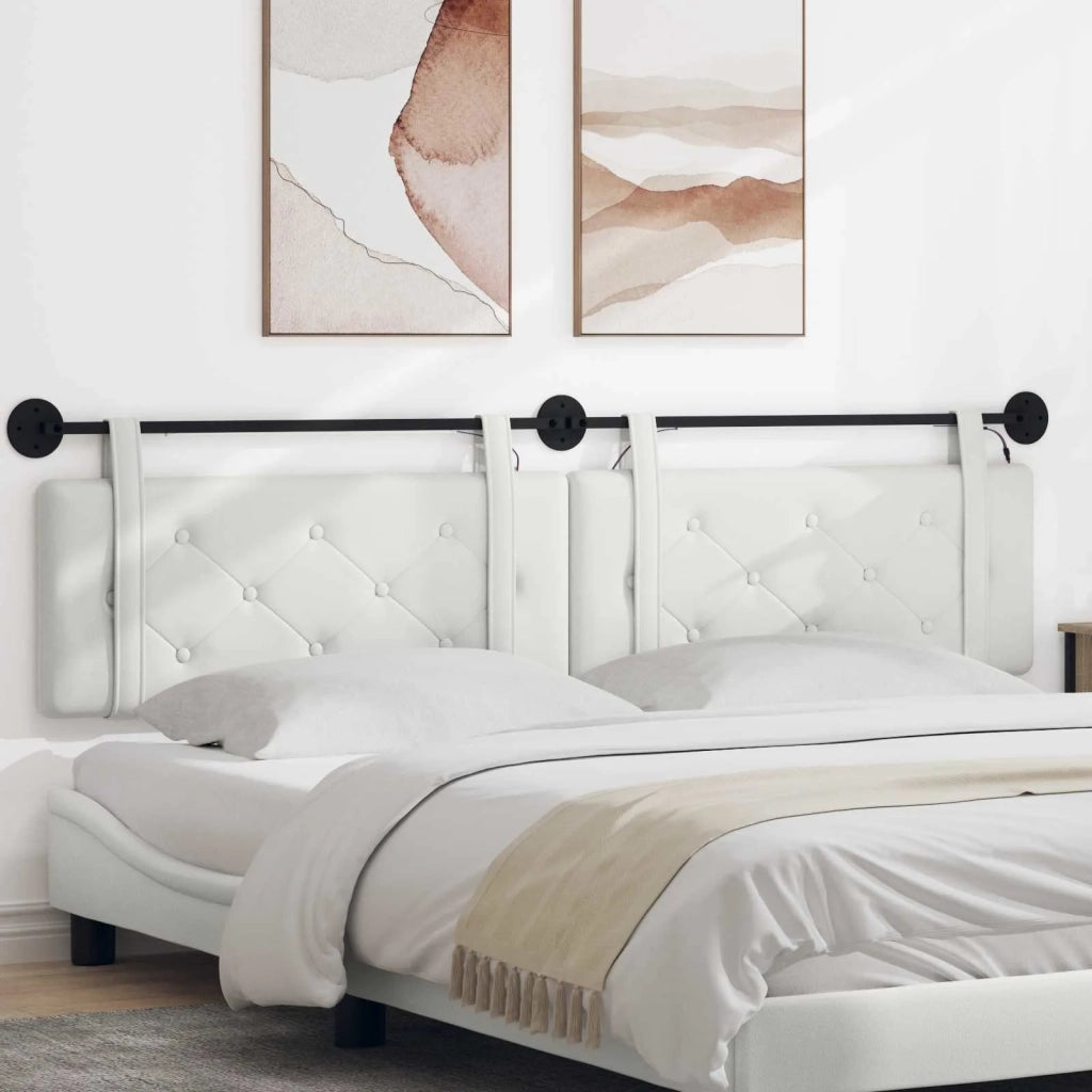 Testiera | Testata sospesa Con luce LED Bianco Similpelle
