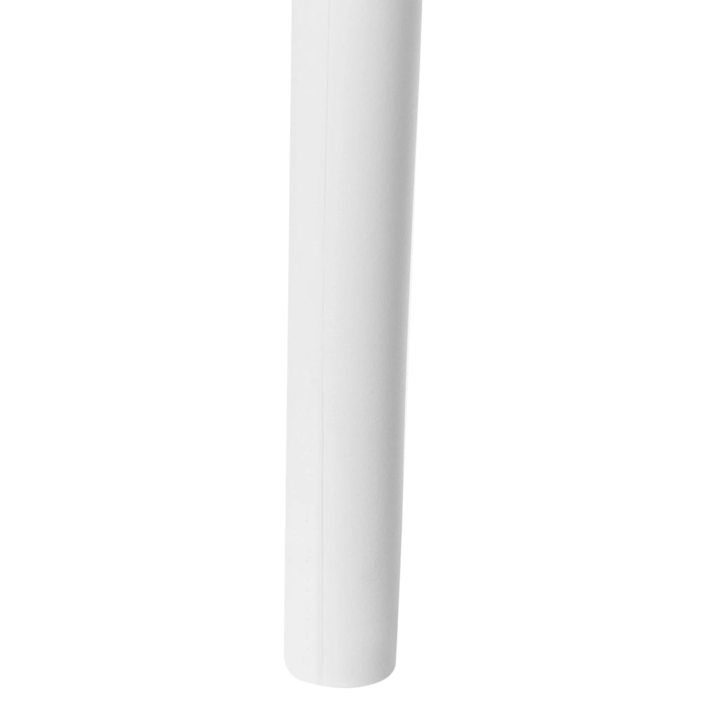Set di 4 sedie da pranzo impilabili in plastica e senza braccioli, di colore beige e bianco stile moderno