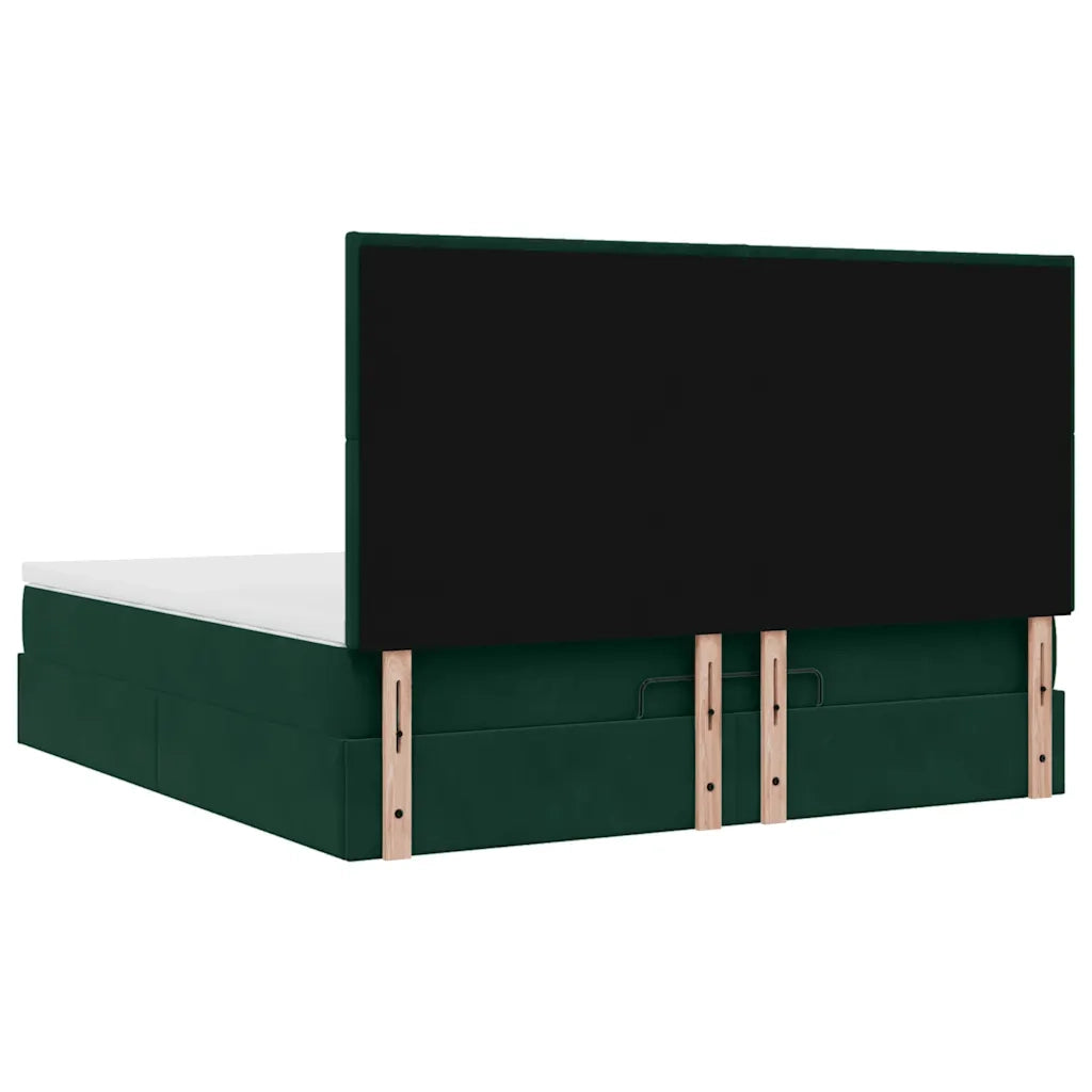 Struttura Letto Pouf con Materassi 180x200 cm Velluto 3313418