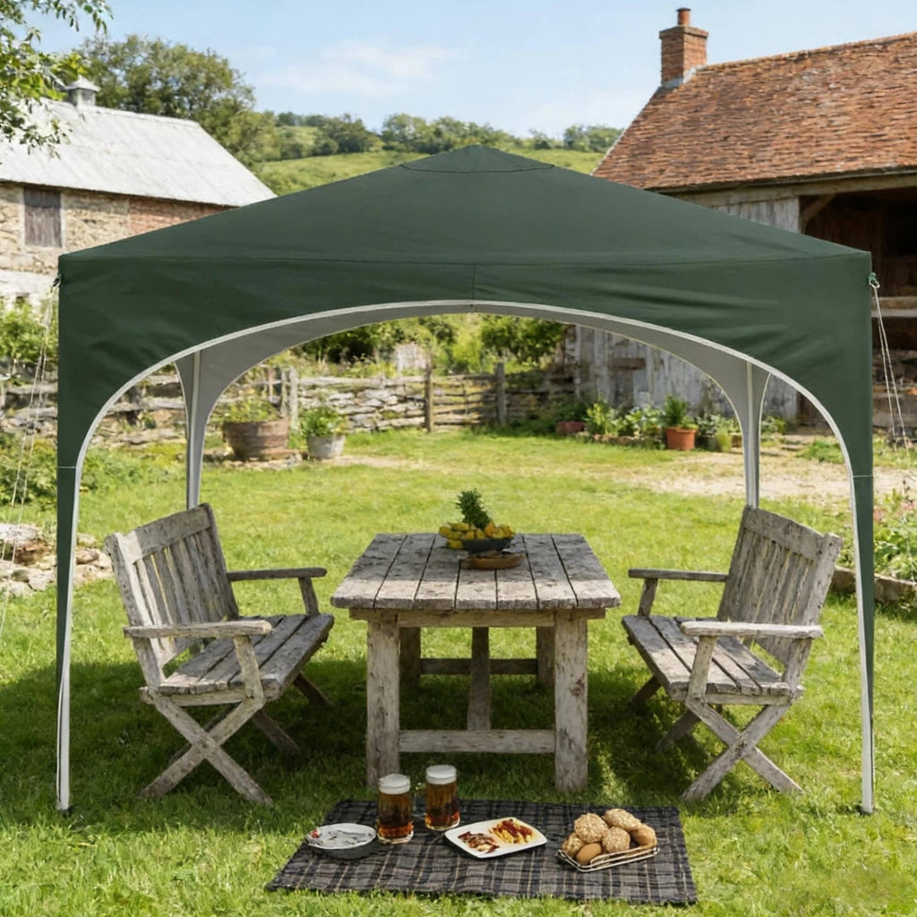 Gazebo pieghevole da giardino 3 x 3 m verde