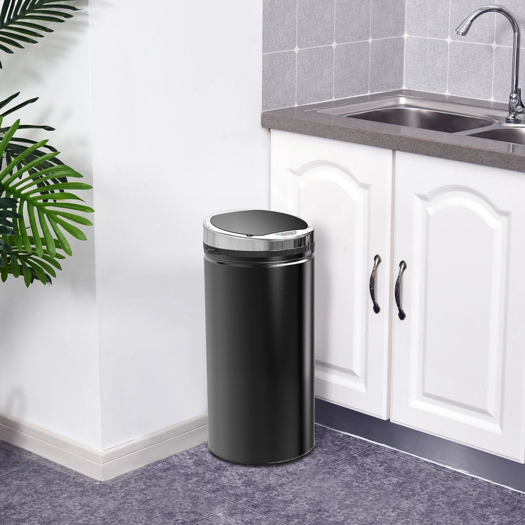 Cestino automatico 42L ¨C Minimal ¨C nero, acciaio
