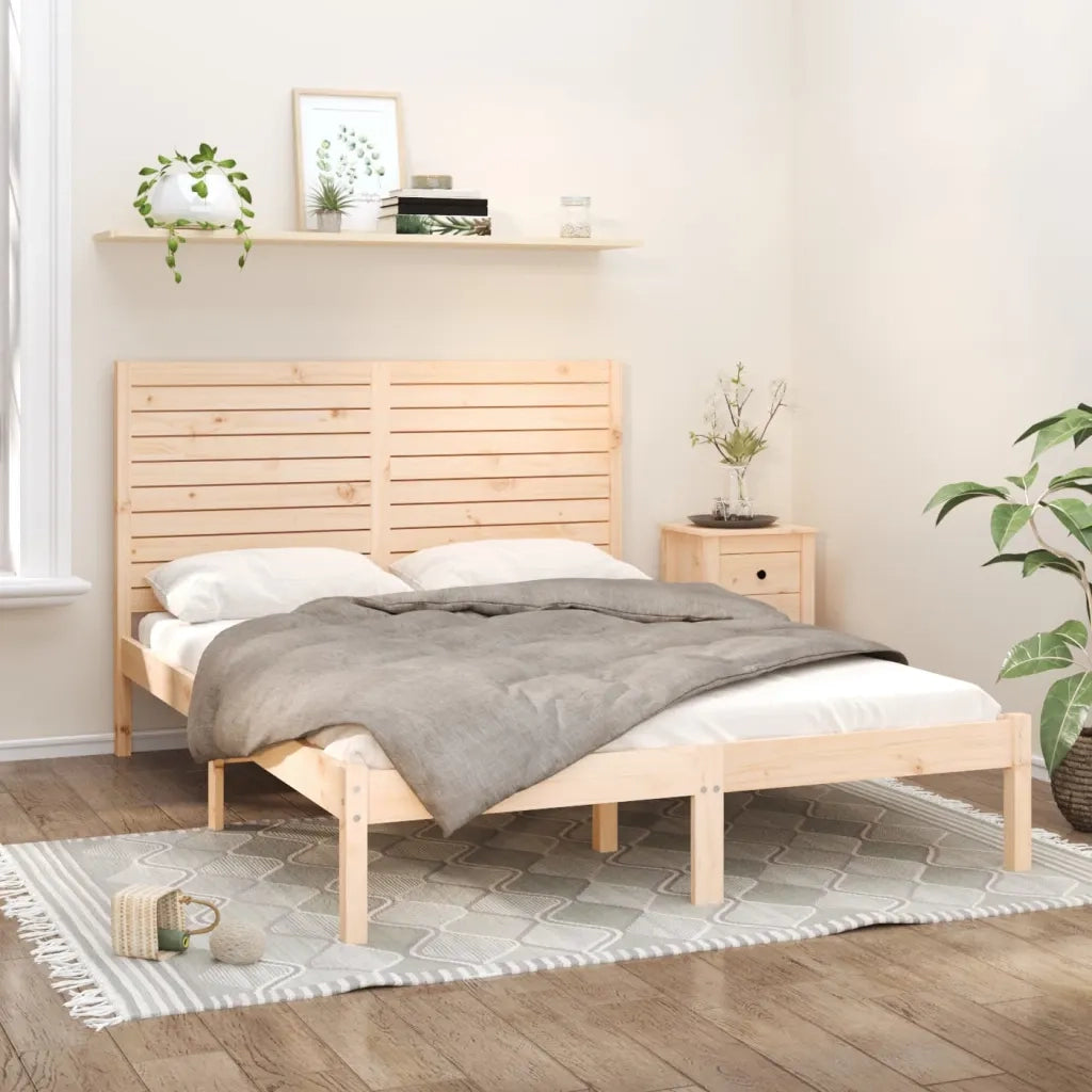 Giroletto-Struttura Letto in Legno Massello 140x200 cm 333602