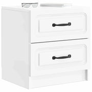 Set di 2 Comodini | Armadio da Notte | Mobiletto da notte Bianco Lucido 43 x 34,5 x 44,5 cm