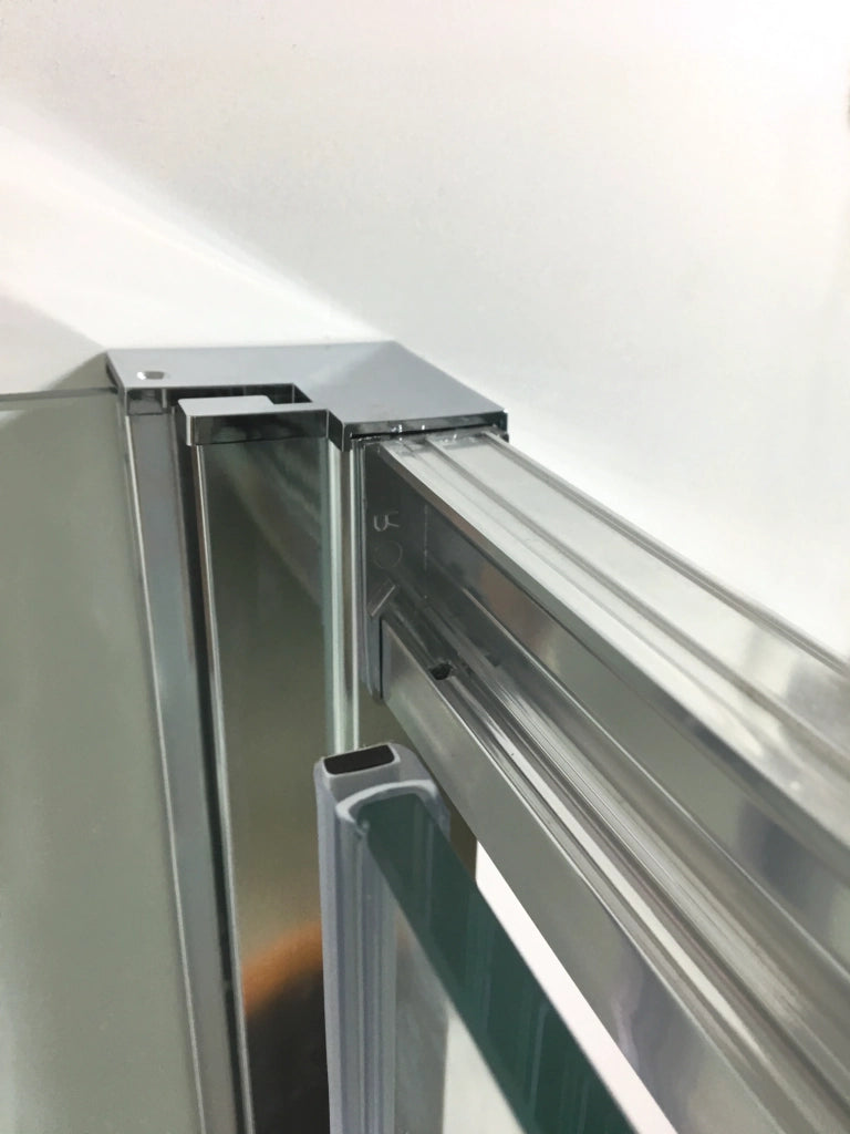 Box doccia angolare AKTUAL frontale + laterale fisso 100x70 cm cromo vetro trasparente