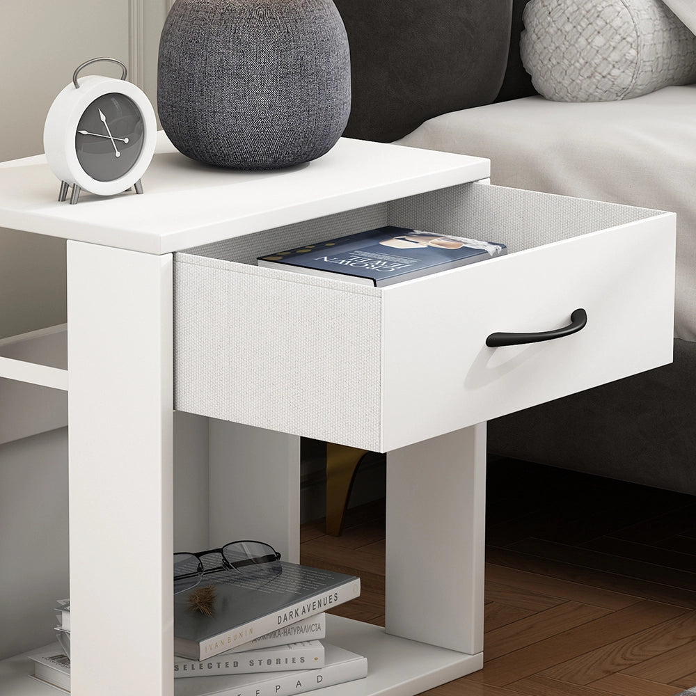 Vicco Comodino Bianco 39 x 41 cm Set di 2