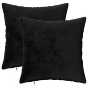 Federa 2 pcs HEERLEN Nero 30 x 30 cm Flanella 907611