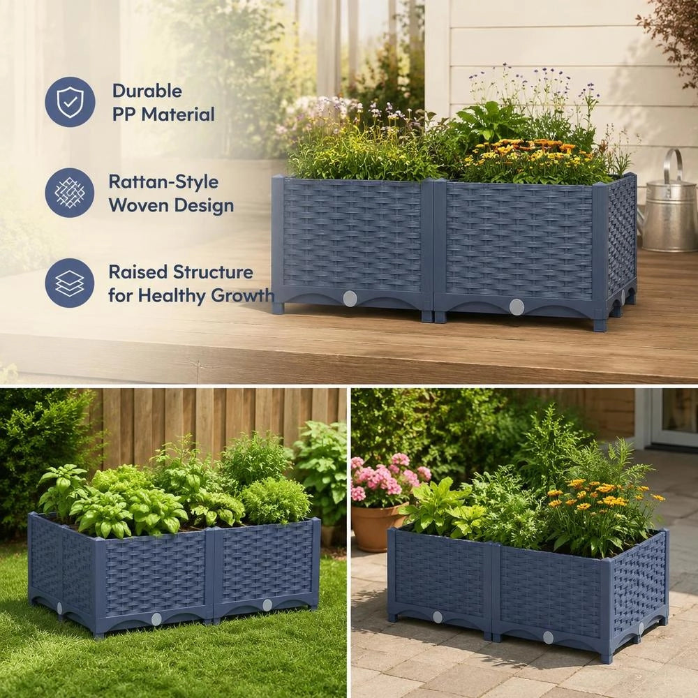 Raised Bed 80x80x38 Cm Polypropylene