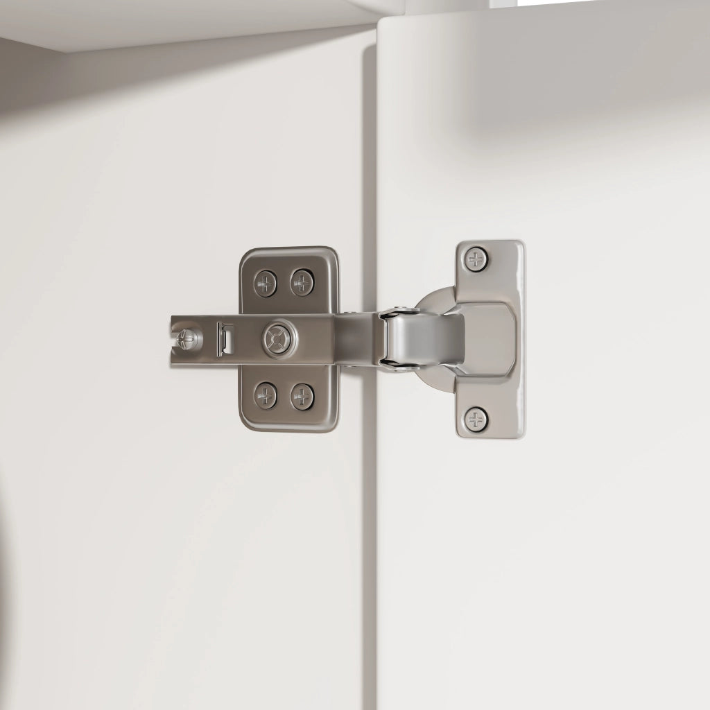 Credenza da cucina con ripiani regolabili e LED, ante scorrevoli in vetro e cassetti, bianca, 120 × 35 × 167 cm