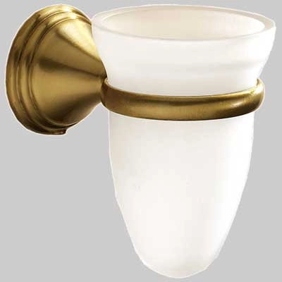 PORTABICCHIERE ROMANCE  Ottone BronzatoVetro     GEDY
