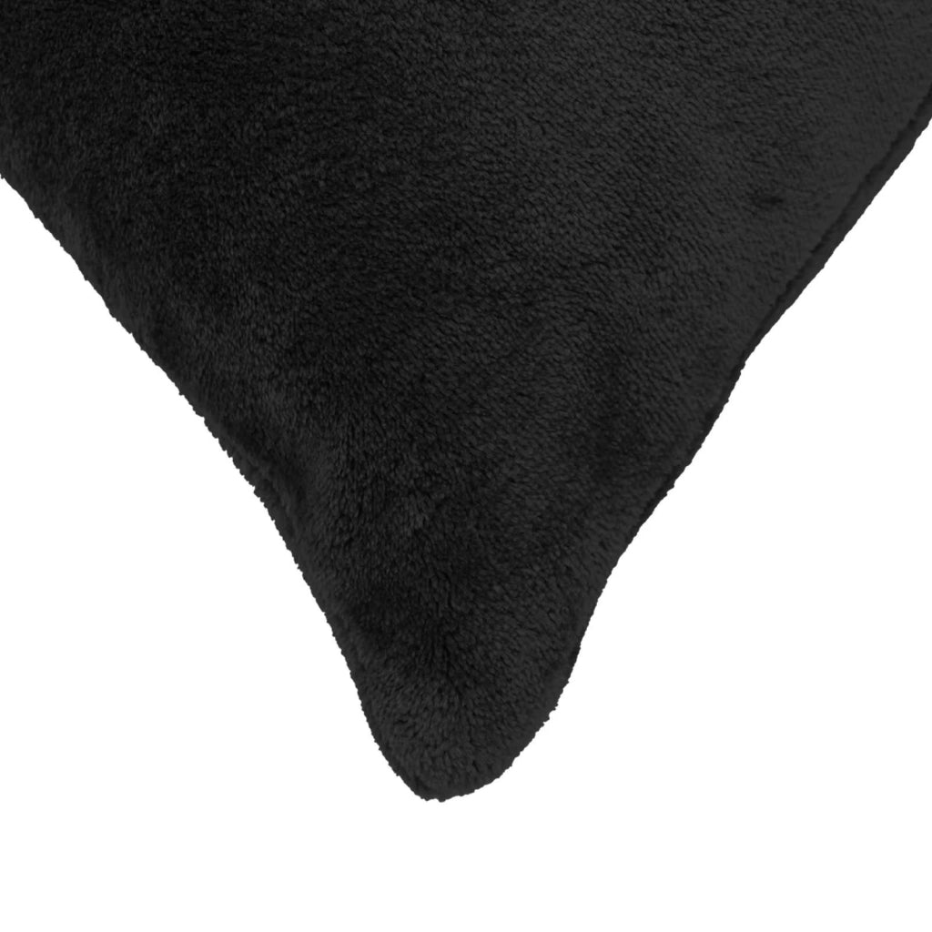 Federa 2 pcs HEERLEN Nero 65 x 65 cm Flanella 913119