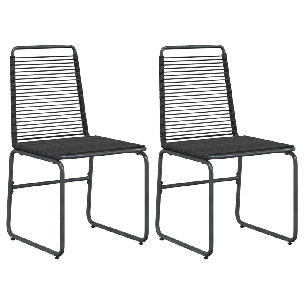 Sedie da giardino 2 pz Nero Rattan 42025096