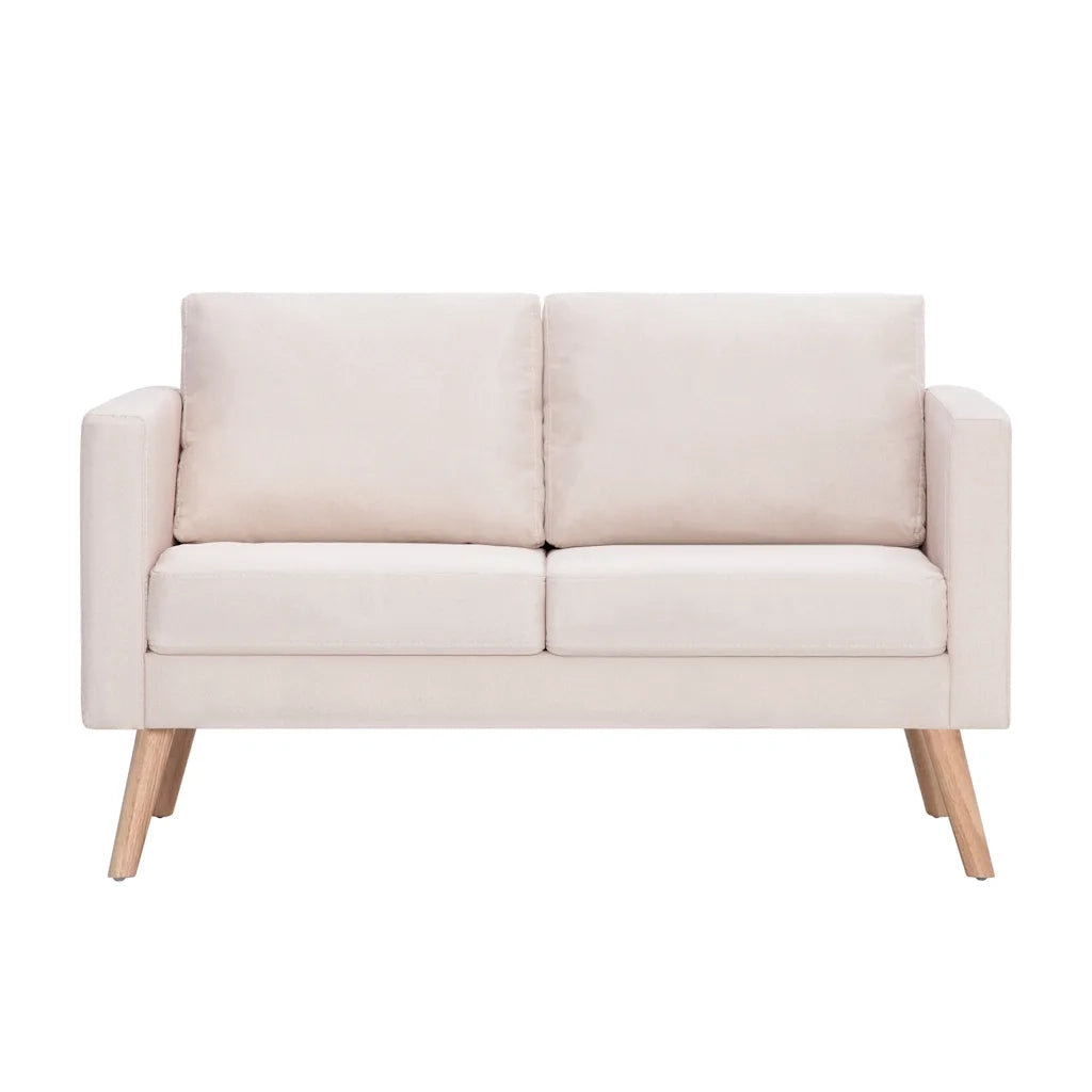 Set Divani 2 pz in Tessuto Crema