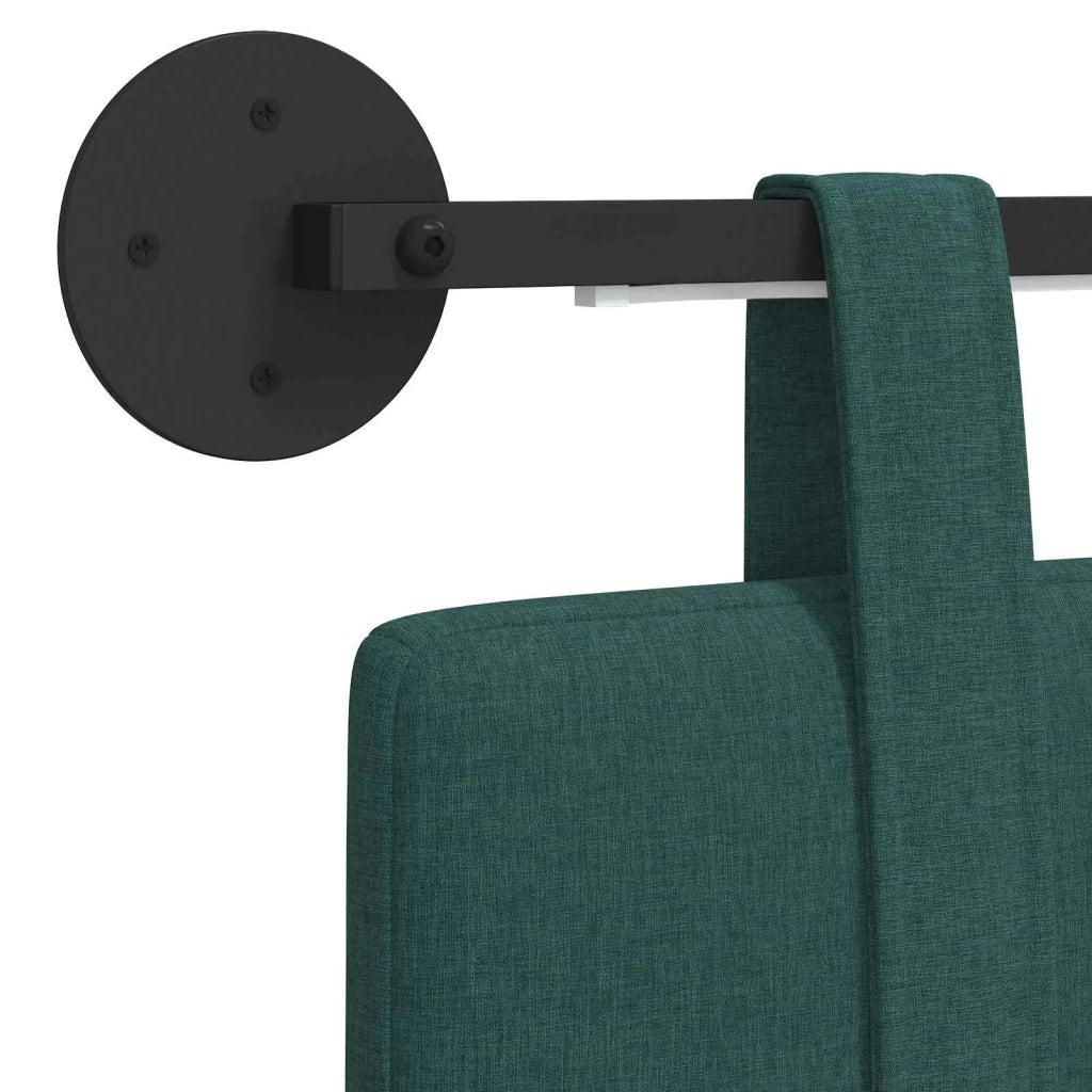 Testiera | Testata sospesa Con luce LED Verde Scuro Tessuto