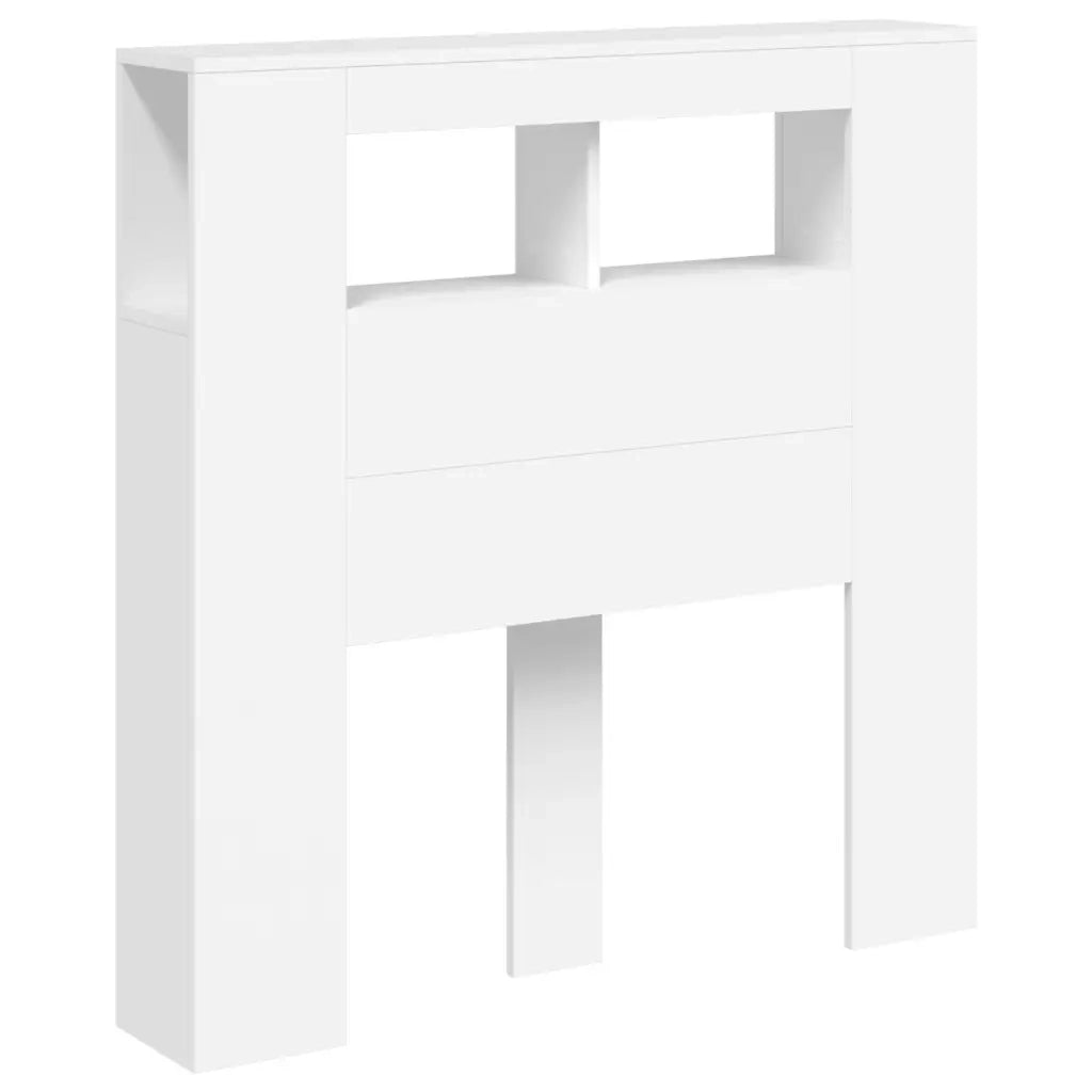 Testiera | Testata LED Bianca 100x18,5x103,5 cm Legno Multistrato