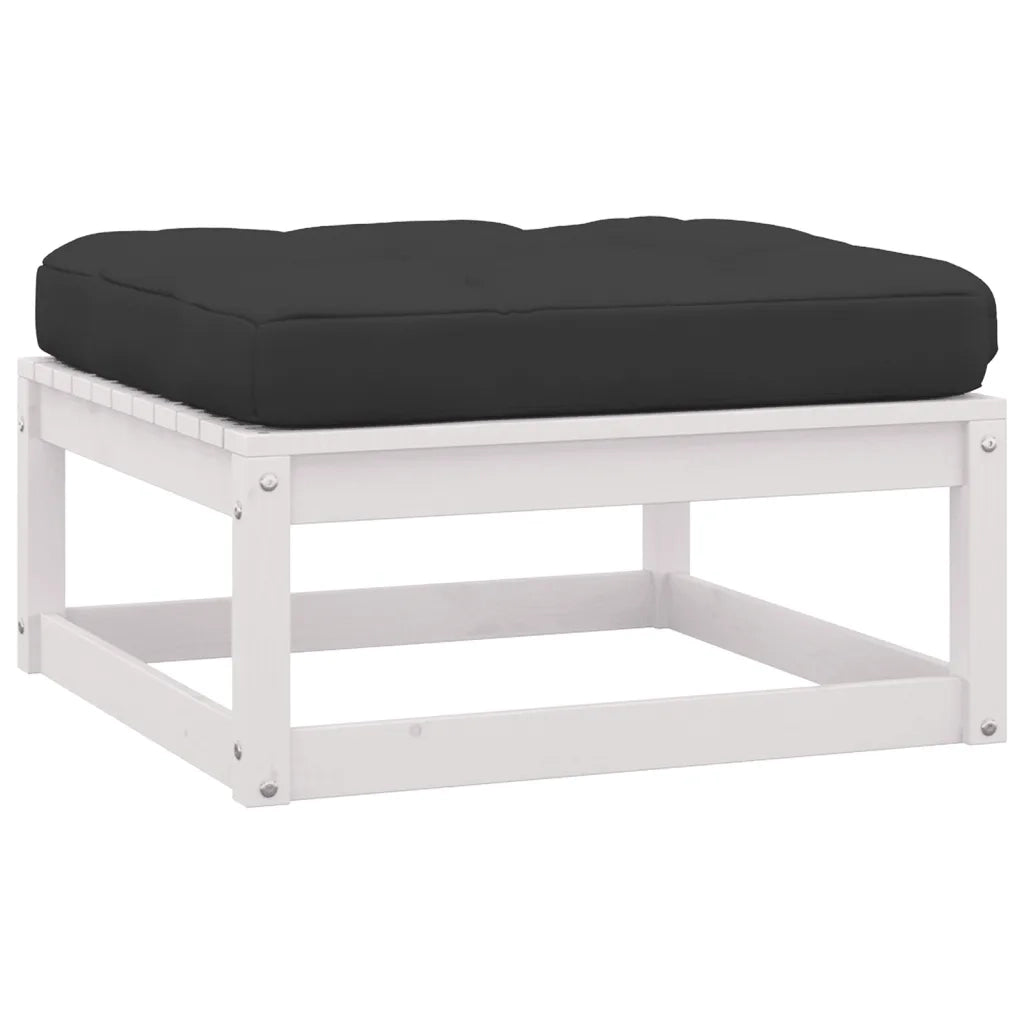 Poggiapiedi da Giardino con Cuscini 2 pz Massello di Pino CFW2117310