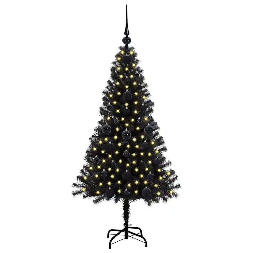Albero di Natale Nero 120 cm PVC 3396457