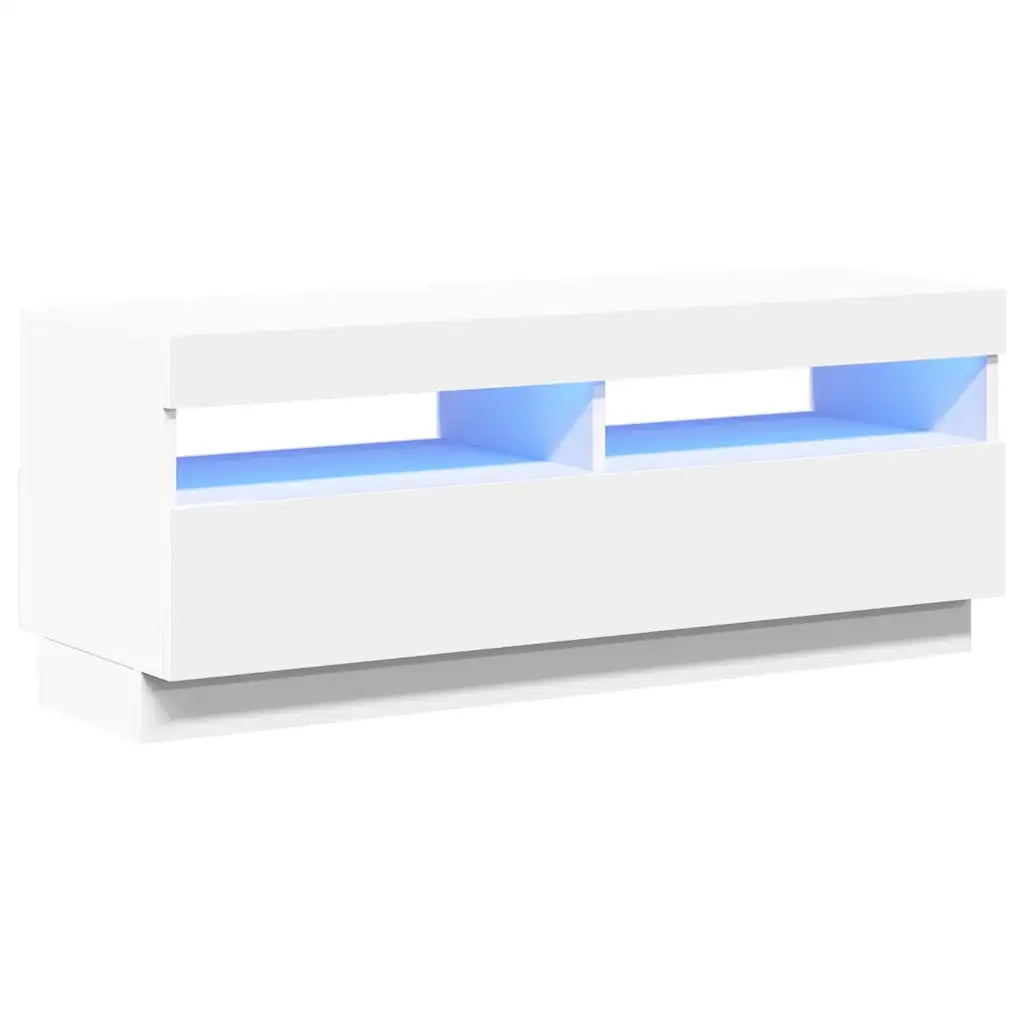 Mobile Porta TV con Luci LED-Mobile per TV-Credenza TV Bianco 100x35x40 cm