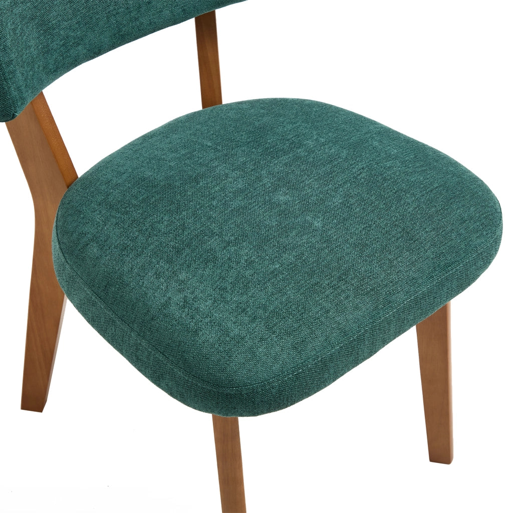Sedia da pranzo 54.5x47x77 cm imbottita ergonomica in legno verde