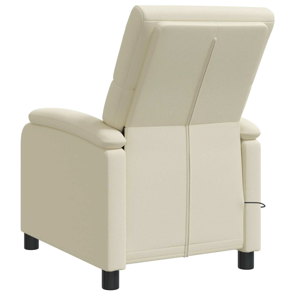 Poltrona Massaggiante Crema Similpelle 42035002