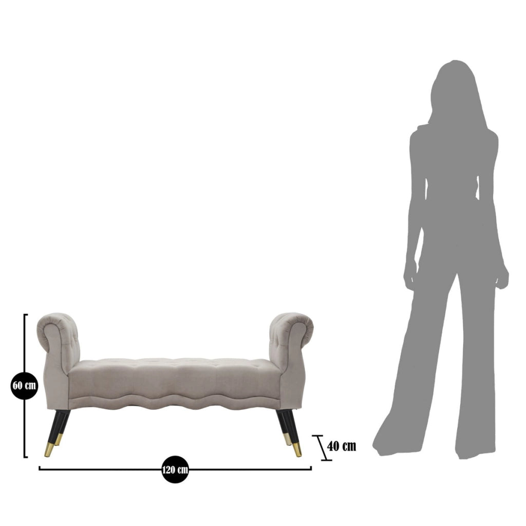 Panca VKH299, Grigio, Legno, 120x40x60 cm