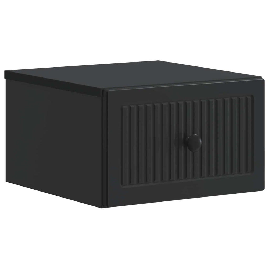 Mobiletto da notte a muro 2 pz Nero 33 x 34,5 x 20 cm 897918