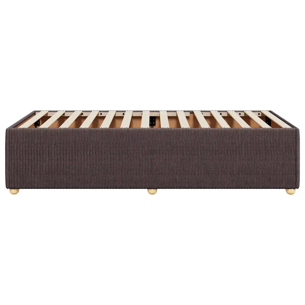 Letto singolo | Letto per adulti | Giroletto senza Materasso Marrone Scuro 80x200 cm Tessuto