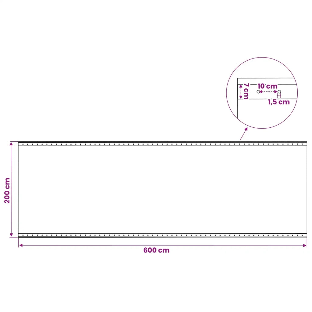 Telone Leno 260 g / m² 2x6 m Bianco 45547