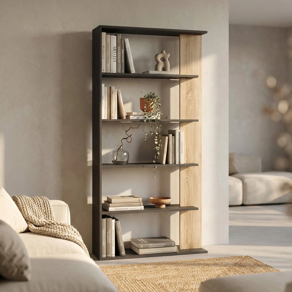 LIBRERIA ALISHA GRIGIA E NATURALE