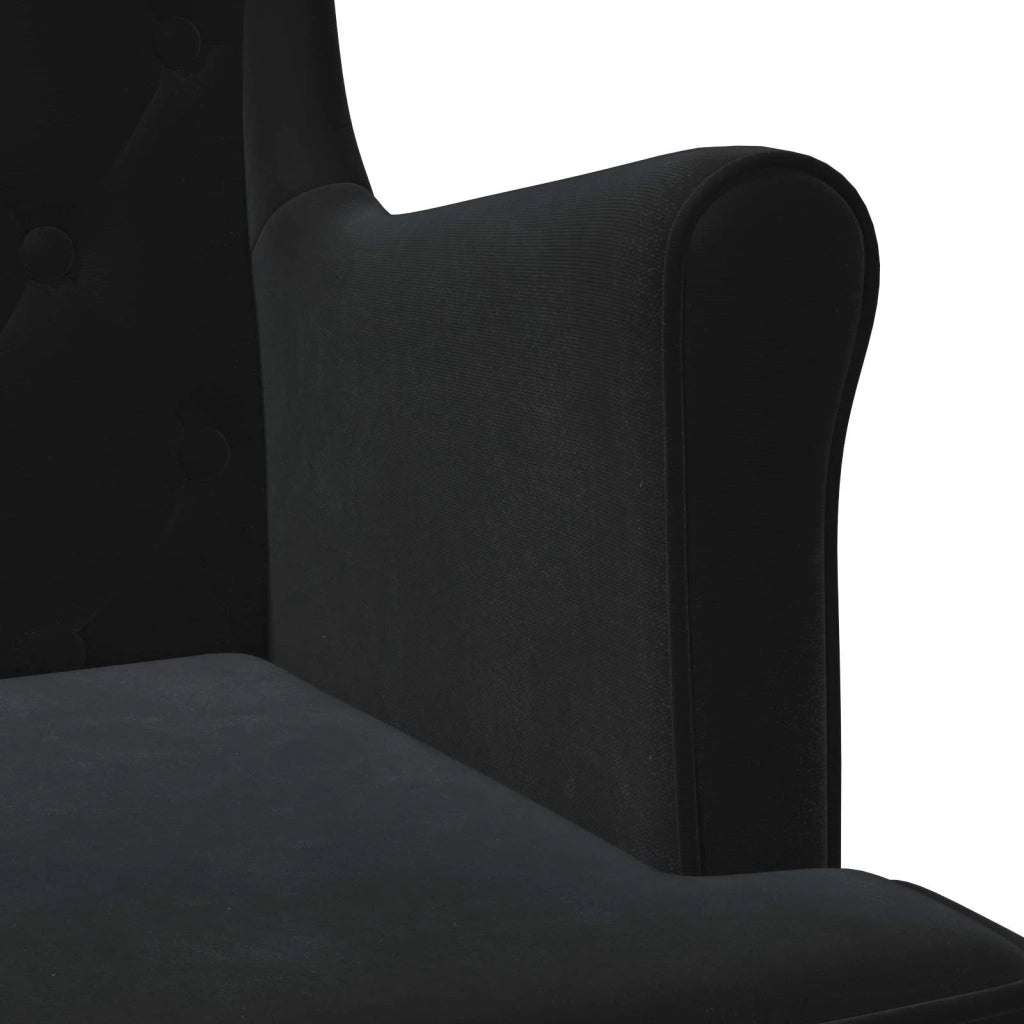 Poltrona | Sedia Relax Nero Velluto