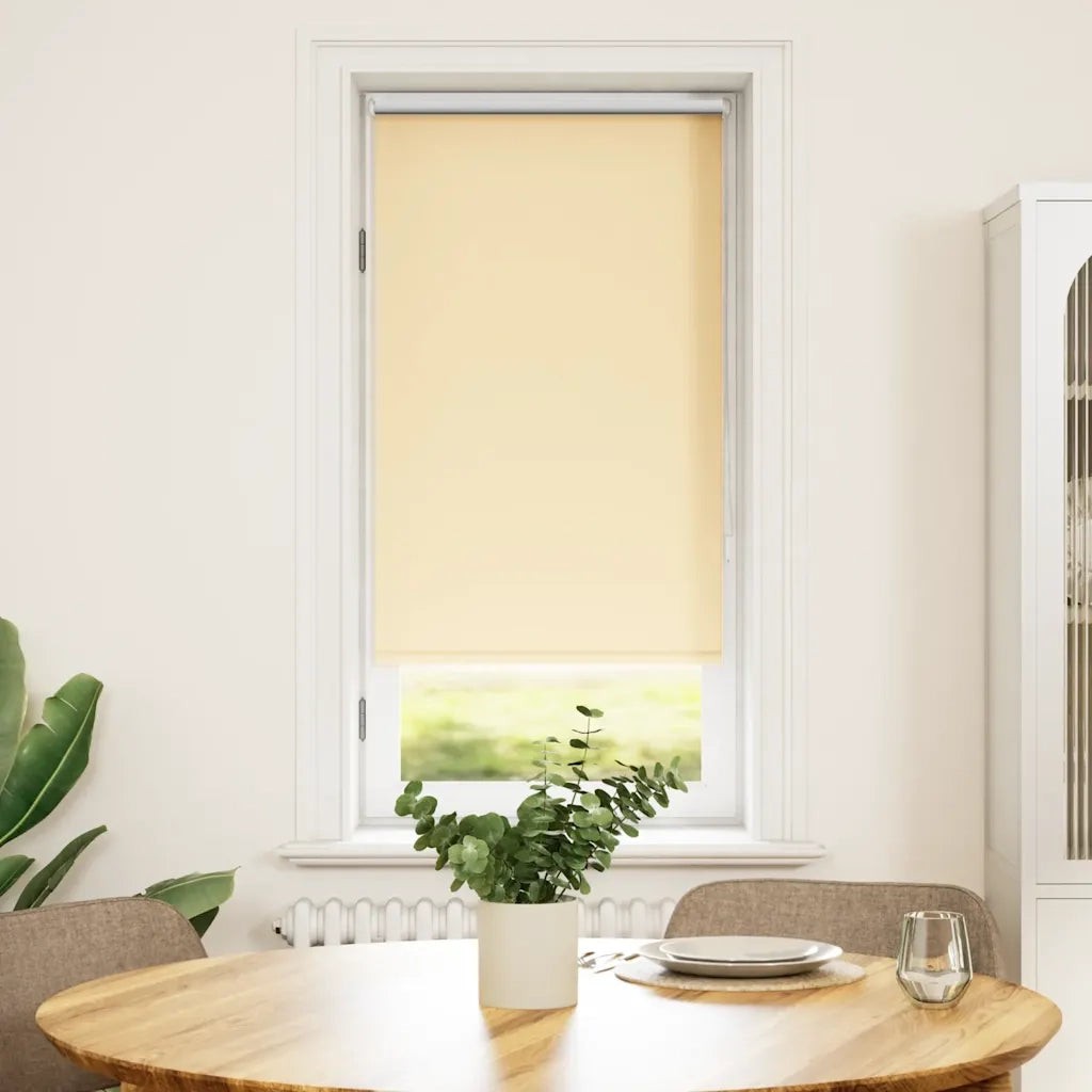 Tenda a Rullo Oscurante-Tenda da sole a rullo 64,4x120 cm Tessuto Larghezza 60 cm Beige