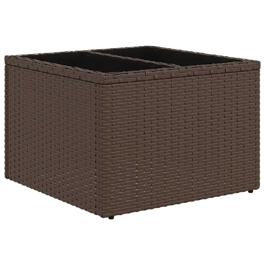 Set Divani da Giardino 10 pz con Cuscini Marrone in Polyrattan 3223013